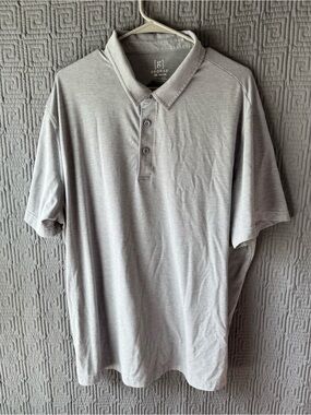 George Polo Shirt Men’s 2XL 50-52 Grey Gray Short Sleeve Polyester Blend